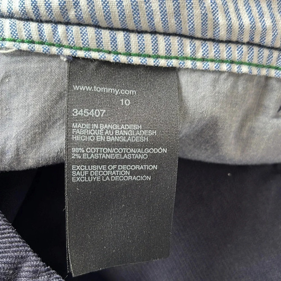 TOMMY HILFIGER Corduroy Mini Skirt Navy Blue Preppy Academia Y2K Size 10 - Picture 7 of 10